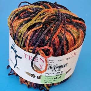 Novelty Yarn in Multicolor Viscose Trendsetter Yarn, 93 yds, 50 g